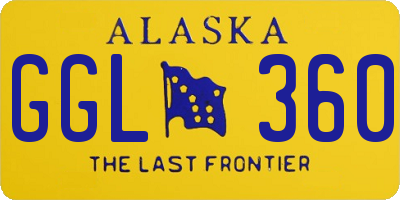 AK license plate GGL360
