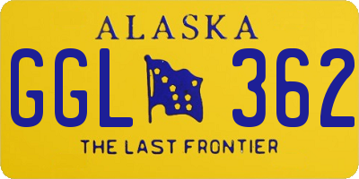 AK license plate GGL362