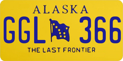 AK license plate GGL366
