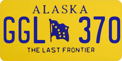 AK license plate GGL370