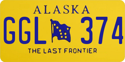 AK license plate GGL374
