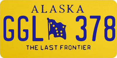 AK license plate GGL378