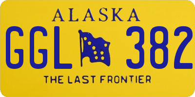 AK license plate GGL382
