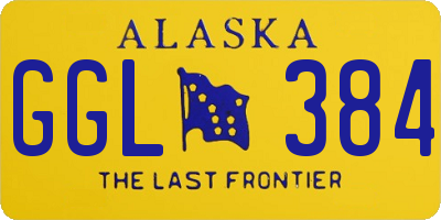 AK license plate GGL384