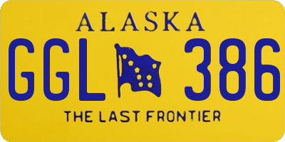 AK license plate GGL386