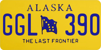 AK license plate GGL390