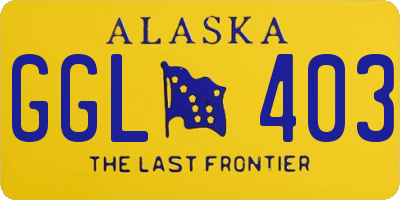AK license plate GGL403