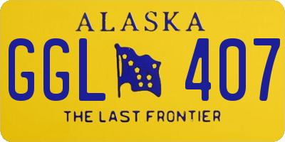 AK license plate GGL407