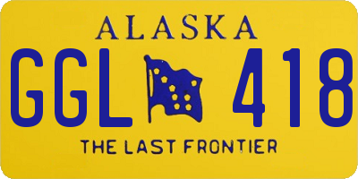 AK license plate GGL418