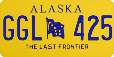 AK license plate GGL425