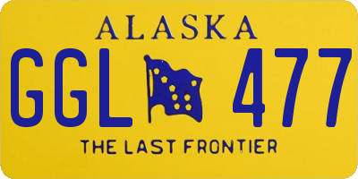 AK license plate GGL477