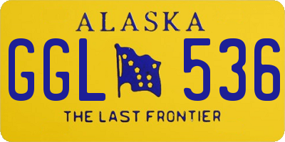 AK license plate GGL536