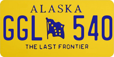 AK license plate GGL540