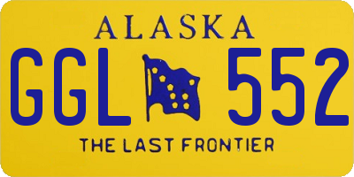 AK license plate GGL552