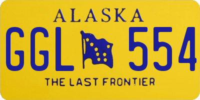 AK license plate GGL554