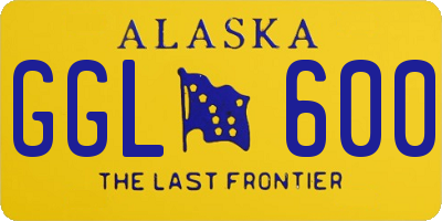 AK license plate GGL600