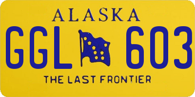 AK license plate GGL603