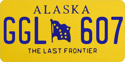 AK license plate GGL607