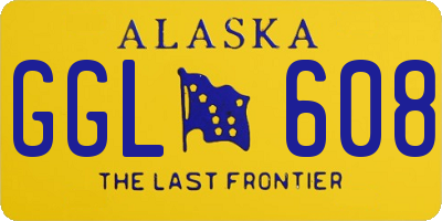 AK license plate GGL608