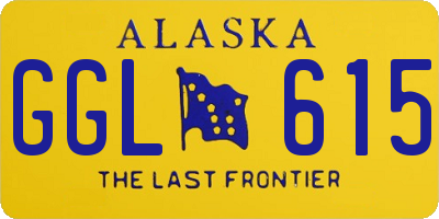 AK license plate GGL615