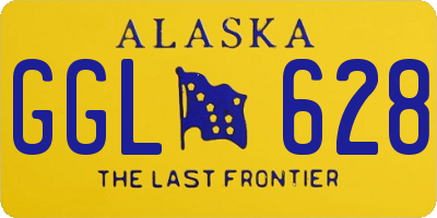 AK license plate GGL628