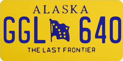 AK license plate GGL640