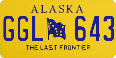 AK license plate GGL643