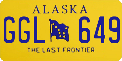 AK license plate GGL649
