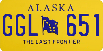 AK license plate GGL651