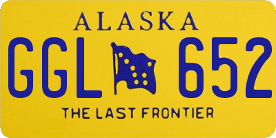 AK license plate GGL652