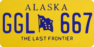 AK license plate GGL667
