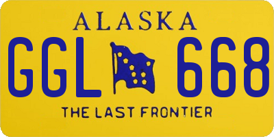 AK license plate GGL668