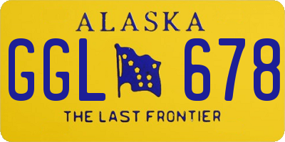 AK license plate GGL678