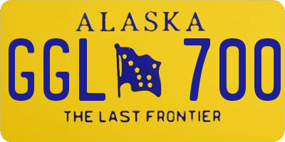 AK license plate GGL700
