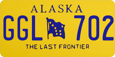 AK license plate GGL702