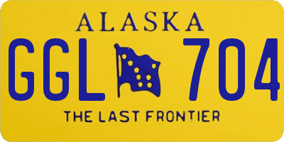 AK license plate GGL704