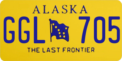 AK license plate GGL705
