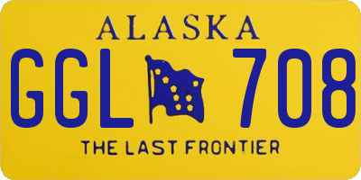 AK license plate GGL708