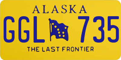 AK license plate GGL735