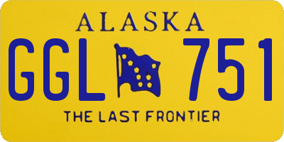 AK license plate GGL751