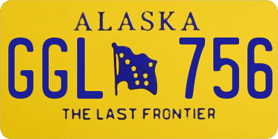 AK license plate GGL756