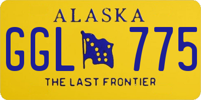 AK license plate GGL775