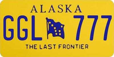 AK license plate GGL777
