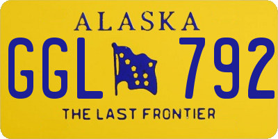 AK license plate GGL792