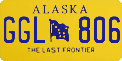 AK license plate GGL806