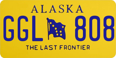 AK license plate GGL808