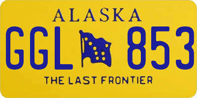 AK license plate GGL853