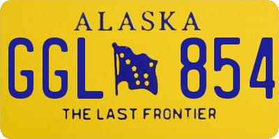 AK license plate GGL854
