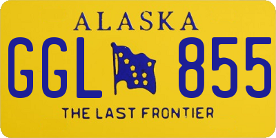 AK license plate GGL855