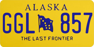 AK license plate GGL857